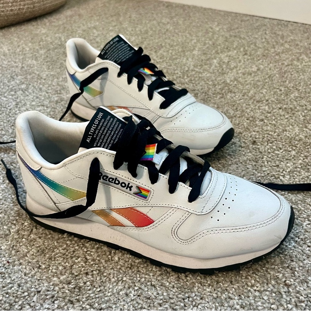 Reebok White & Rainbow Sneakers